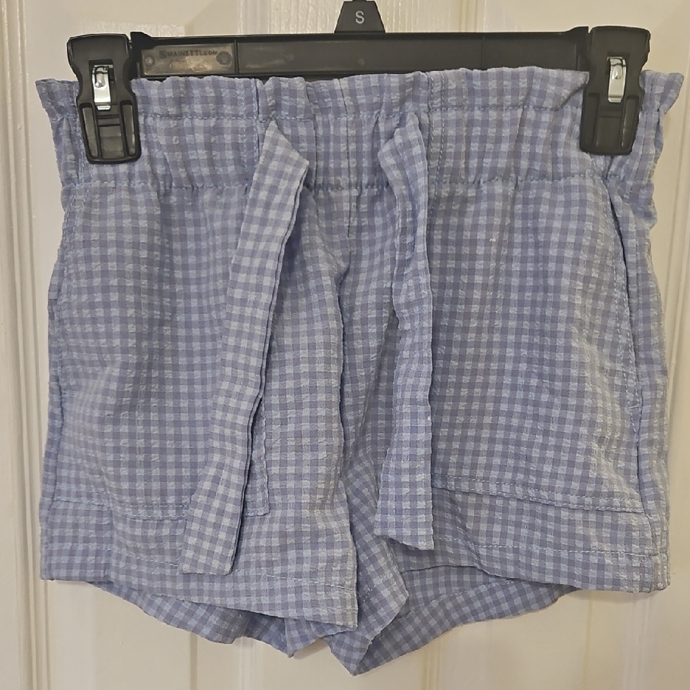 Blue Gingham Girl's Shorts